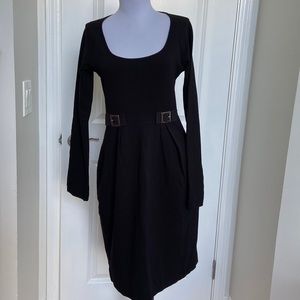 Charles Nolan black long sleeve dress size medium